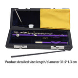 Maxbell Piccolo Woodwind Instrument C Key for Stage Musical Enlightenment Classroom Purple