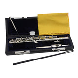 Maxbell Piccolo Woodwind Instrument C Key for Stage Musical Enlightenment Classroom Silver