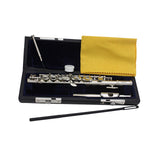 Maxbell Piccolo Woodwind Instrument C Key for Stage Musical Enlightenment Classroom Silver