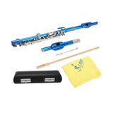 Maxbell Piccolo Woodwind Instrument C Key for Stage Musical Enlightenment Classroom Blue