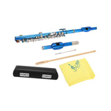 Maxbell Piccolo Woodwind Instrument C Key for Stage Musical Enlightenment Classroom Blue