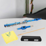 Maxbell Piccolo Woodwind Instrument C Key for Stage Musical Enlightenment Classroom Blue