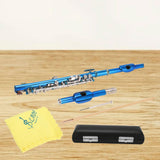 Maxbell Piccolo Woodwind Instrument C Key for Stage Musical Enlightenment Classroom Blue
