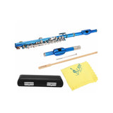 Maxbell Piccolo Woodwind Instrument C Key for Stage Musical Enlightenment Classroom Blue