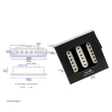 Maxbell Guitar Single Coil Pickup 52mm Prewired Accessories for Electric Guitar 5.9K