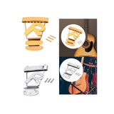 Maxbell Guitar Tailpiece Adjustable with Screws Replace Part Accessories Bass Bridge Gold