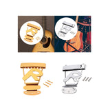 Maxbell Guitar Tailpiece Adjustable with Screws Replace Part Accessories Bass Bridge Gold