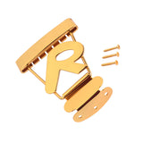 Maxbell Guitar Tailpiece Adjustable with Screws Replace Part Accessories Bass Bridge Gold