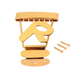 Maxbell Guitar Tailpiece Adjustable with Screws Replace Part Accessories Bass Bridge Gold