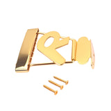 Maxbell Guitar Tailpiece Adjustable with Screws Replace Part Accessories Bass Bridge Gold