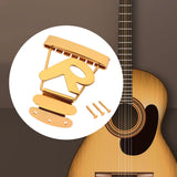 Maxbell Guitar Tailpiece Adjustable with Screws Replace Part Accessories Bass Bridge Gold