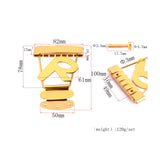 Maxbell Guitar Tailpiece Adjustable with Screws Replace Part Accessories Bass Bridge Gold