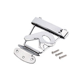 Maxbell Guitar Tailpiece Adjustable with Screws Replace Part Accessories Bass Bridge Silver