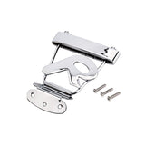 Maxbell Guitar Tailpiece Adjustable with Screws Replace Part Accessories Bass Bridge Silver