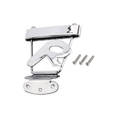 Maxbell Guitar Tailpiece Adjustable with Screws Replace Part Accessories Bass Bridge Silver