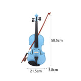 Maxbell 4/4 Full Size Violin Portable Starter Kits for Beginner Adults Kids Students blue