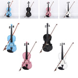 Maxbell 4/4 Full Size Violin Portable Starter Kits for Beginner Adults Kids Students blue