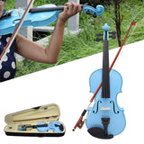 Maxbell 4/4 Full Size Violin Portable Starter Kits for Beginner Adults Kids Students blue