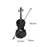 Maxbell 4/4 Full Size Violin Portable Starter Kits for Beginner Adults Kids Students black