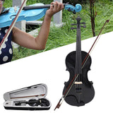 Maxbell 4/4 Full Size Violin Portable Starter Kits for Beginner Adults Kids Students black