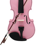 Maxbell 4/4 Full Size Violin Portable Starter Kits for Beginner Adults Kids Students pink