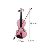 Maxbell 4/4 Full Size Violin Portable Starter Kits for Beginner Adults Kids Students pink