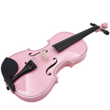 Maxbell 4/4 Full Size Violin Portable Starter Kits for Beginner Adults Kids Students pink