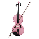 Maxbell 4/4 Full Size Violin Portable Starter Kits for Beginner Adults Kids Students pink