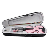 Maxbell 4/4 Full Size Violin Portable Starter Kits for Beginner Adults Kids Students pink