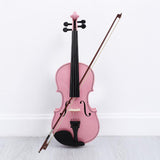 Maxbell 4/4 Full Size Violin Portable Starter Kits for Beginner Adults Kids Students pink