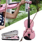 Maxbell 4/4 Full Size Violin Portable Starter Kits for Beginner Adults Kids Students pink