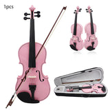 Maxbell 4/4 Full Size Violin Portable Starter Kits for Beginner Adults Kids Students pink