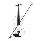 Maxbell 4/4 Full Size Violin Portable Starter Kits for Beginner Adults Kids Students white