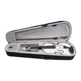 Maxbell 4/4 Full Size Violin Portable Starter Kits for Beginner Adults Kids Students white