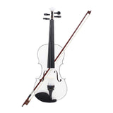 Maxbell 4/4 Full Size Violin Portable Starter Kits for Beginner Adults Kids Students white