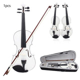 Maxbell 4/4 Full Size Violin Portable Starter Kits for Beginner Adults Kids Students white