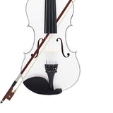 Maxbell 4/4 Full Size Violin Portable Starter Kits for Beginner Adults Kids Students white