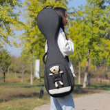 Maxbell Chinese Lute Case 41 inch Soft Paddd Storage Case Portable with Bear Gig Bag black