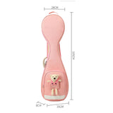 Maxbell Chinese Lute Case 41 inch Soft Paddd Storage Case Portable with Bear Gig Bag pink