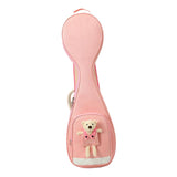 Maxbell Chinese Lute Case 41 inch Soft Paddd Storage Case Portable with Bear Gig Bag pink