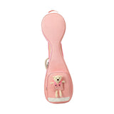 Maxbell Chinese Lute Case 41 inch Soft Paddd Storage Case Portable with Bear Gig Bag pink