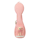 Maxbell Chinese Lute Case 41 inch Soft Paddd Storage Case Portable with Bear Gig Bag pink