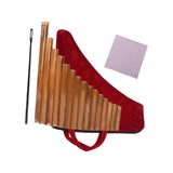 Maxbell Pan Pipe Instrument 15 Tube G Key for Musician Instrument Builder Beginners Left Hand