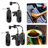 Maxbell Sax Microphone Professional Trumpet Plug and Play Horn Receiver Transmitters 1 Channel