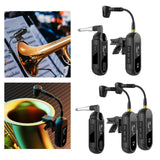 Maxbell Sax Microphone Professional Trumpet Plug and Play Horn Receiver Transmitters 1 Channel