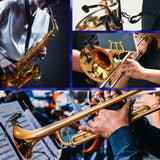 Maxbell Sax Microphone Professional Trumpet Plug and Play Horn Receiver Transmitters 1 Channel