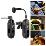 Maxbell Sax Microphone Professional Trumpet Plug and Play Horn Receiver Transmitters 1 Channel