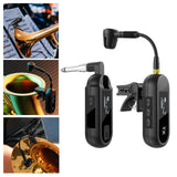 Maxbell Sax Microphone Professional Trumpet Plug and Play Horn Receiver Transmitters 1 Channel