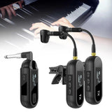 Maxbell Sax Microphone Professional Trumpet Plug and Play Horn Receiver Transmitters 2 Channel