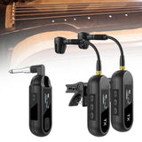 Maxbell Sax Microphone Professional Trumpet Plug and Play Horn Receiver Transmitters 2 Channel